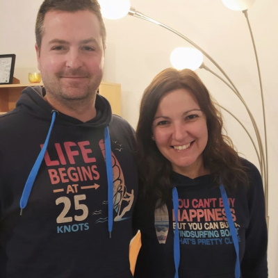 Life Begins at 25 Knot and Windsurfing Happiness Hoodies